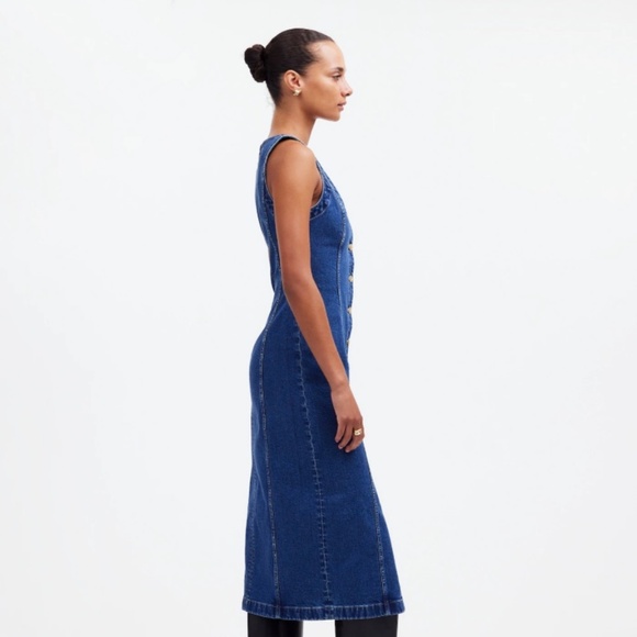 NWT Madewell Button Up Denim Dress - Picture 6 of 7